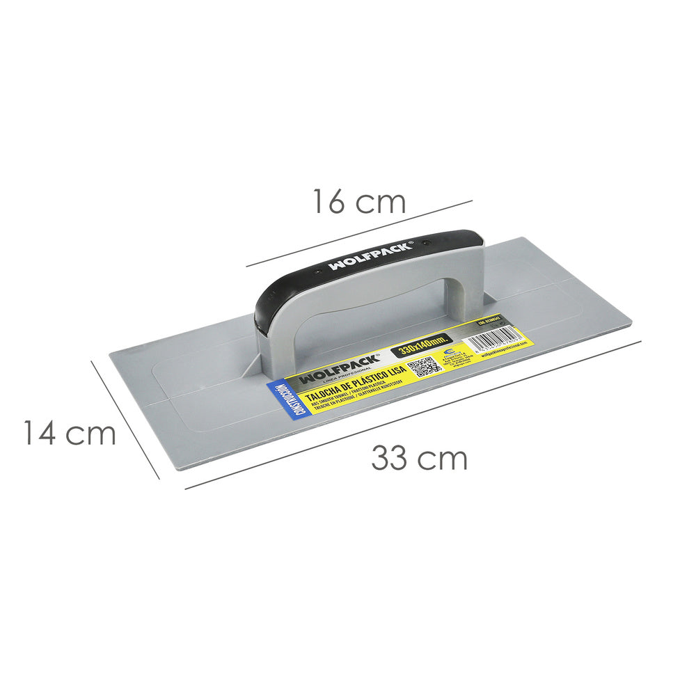 Smooth plastic float 330 x 140 mm grey.