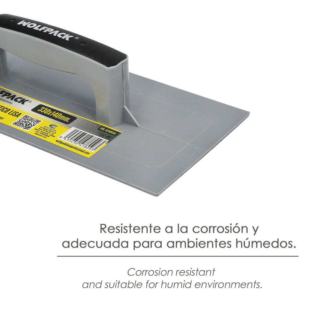 Smooth plastic float 330 x 140 mm grey.