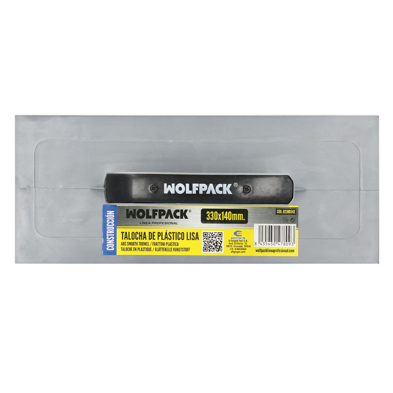 Talocha plástico lisa 330 x 140 mm. gris