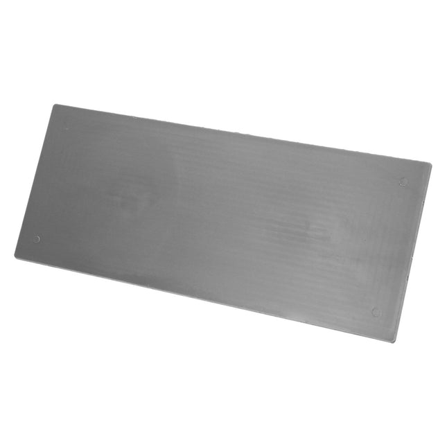 Talocha plástico lisa 330 x 140 mm. gris