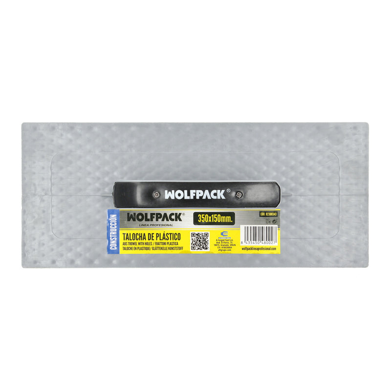 Talocha plástico 350 x 150 mm. base almenada gris