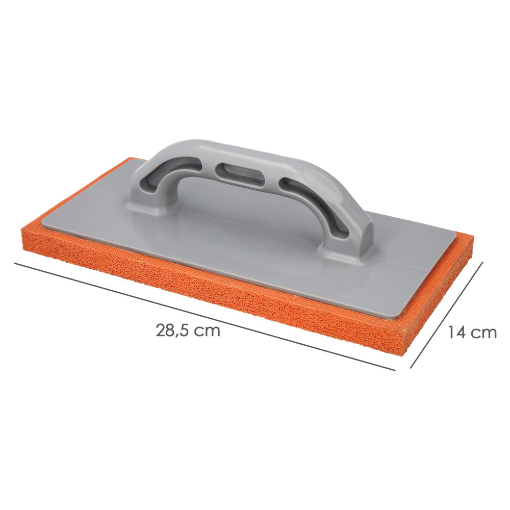 Orange foam float with fiberglass handle, 14x28 cm, fine finish