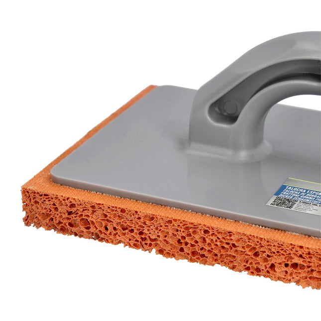 Talocha espuma naranja mango de fibra 14x28 cm. acabado grueso
