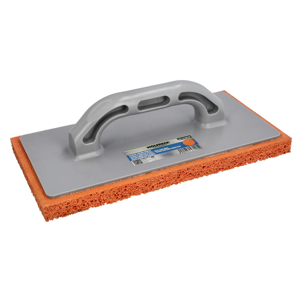 Orange foam float with fiberglass handle 14x28 cm coarse finish