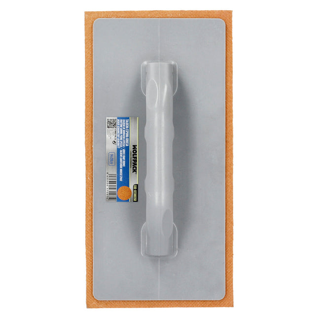 Talocha espuma naranja mango de fibra 14x28 cm. acabado grueso