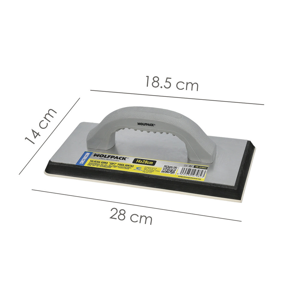 Rubber grout float 14x28 cm soft foam, grout float, flat tiling trowel