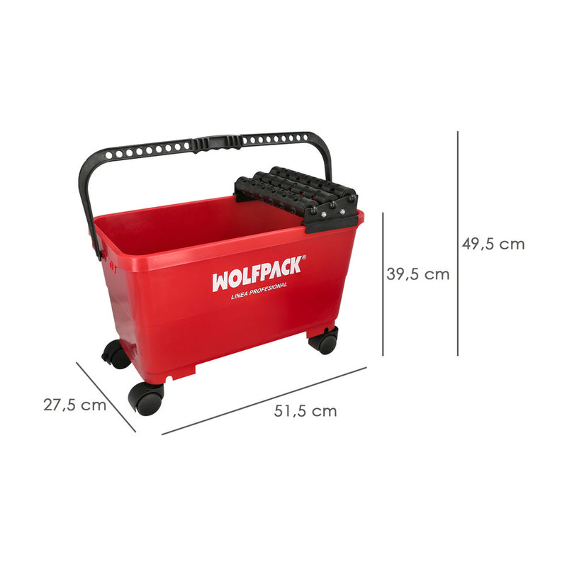 Cubeta alicatador 24 litros con ruedas