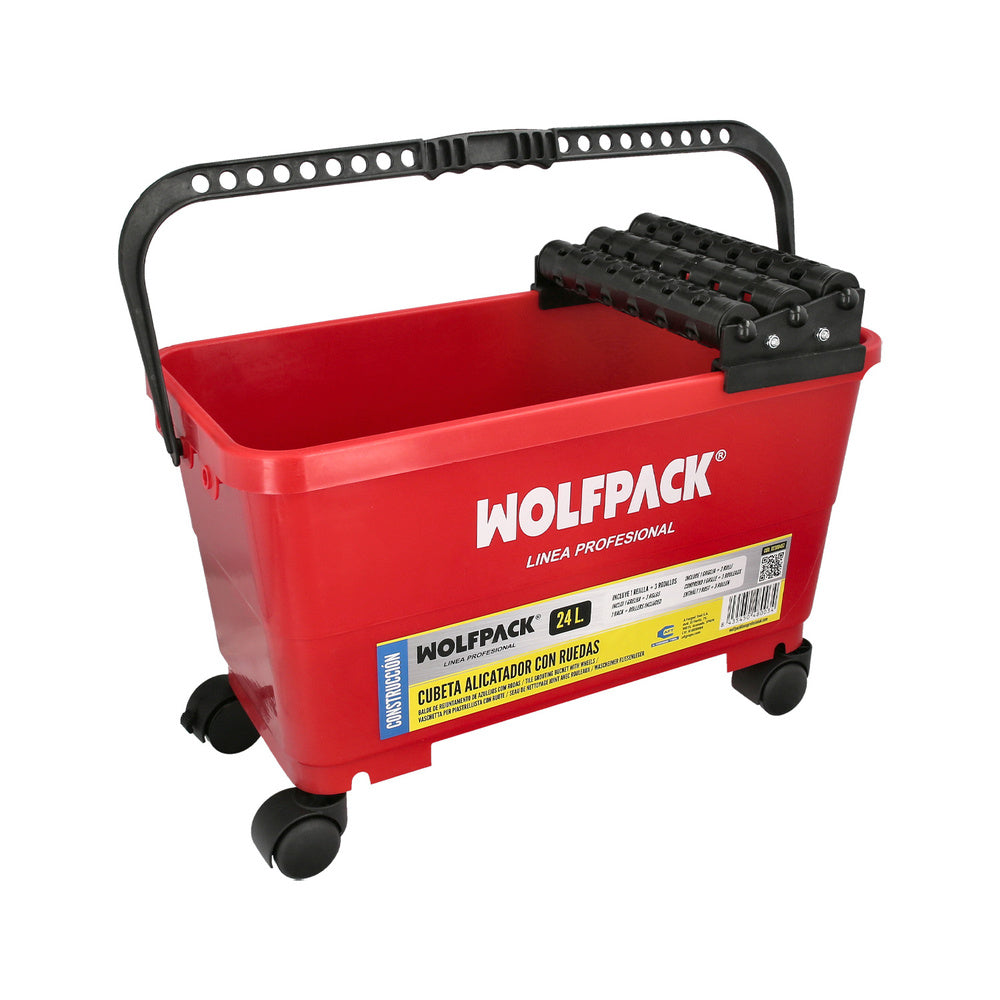24-liter tiling bucket with wheels