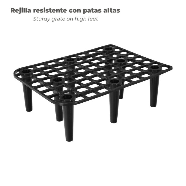 Cubeta alicatador 24 litros con ruedas