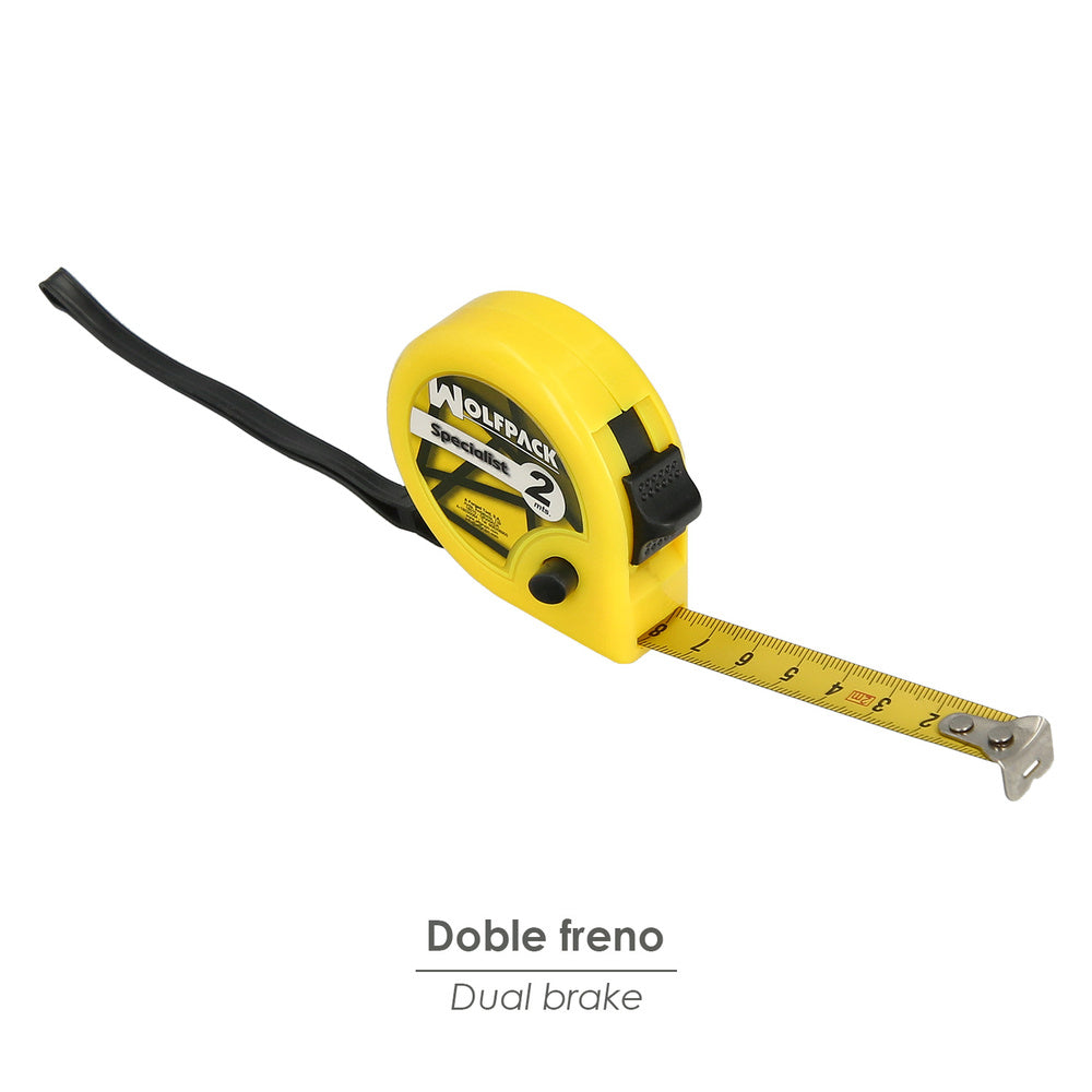 Specialist tape measure with brake 2 meters / 13 mm