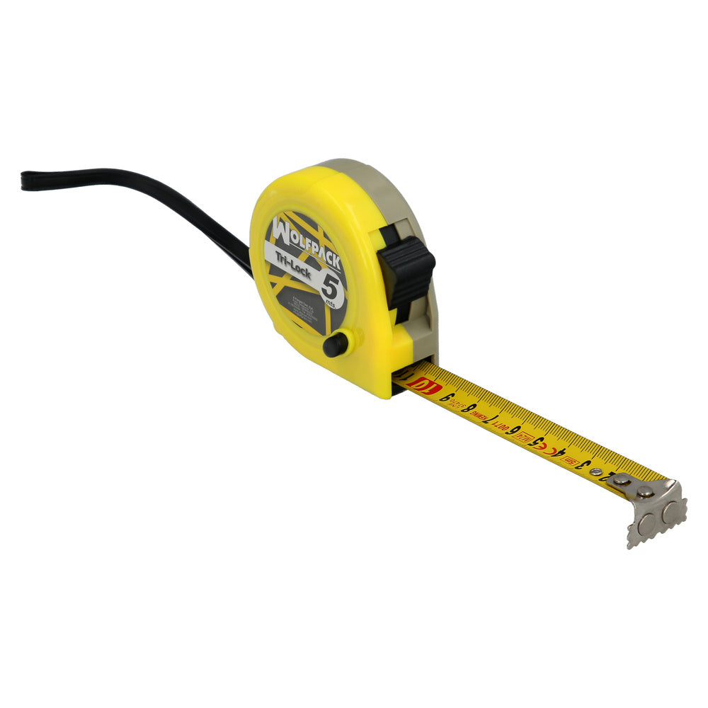 Magnetic yellow tape measure with brake 5 meters / 19 mm