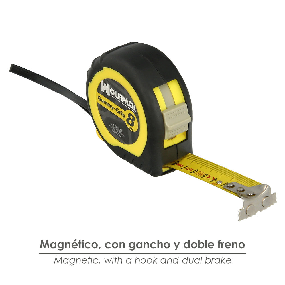 Topline magnetic tape measure with brake 8 meters / 25 mm