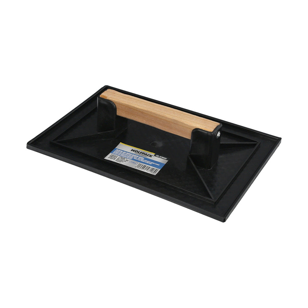 Plastic float 27x18 cm with black wooden handle and cells