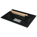 Talocha plástico 32x22 cm mango madera negra con alveolos