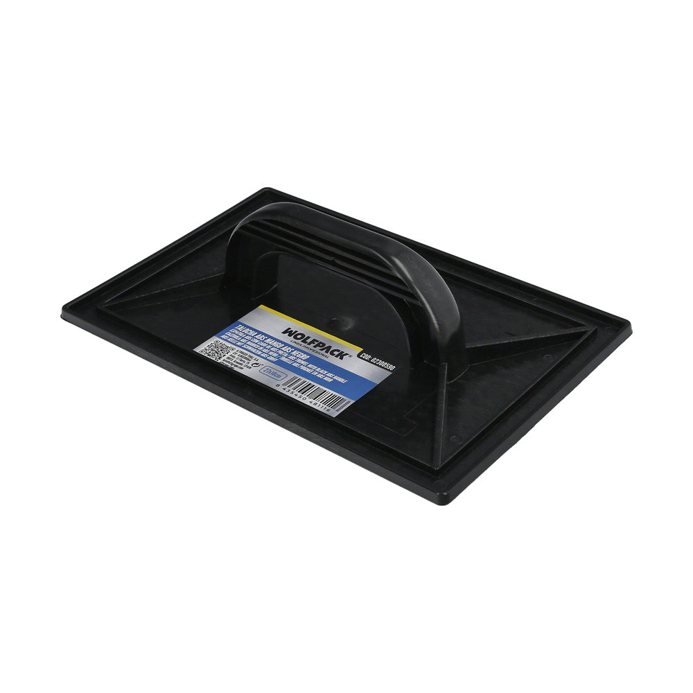 Plastic float 27x18 cm black round handle with cells