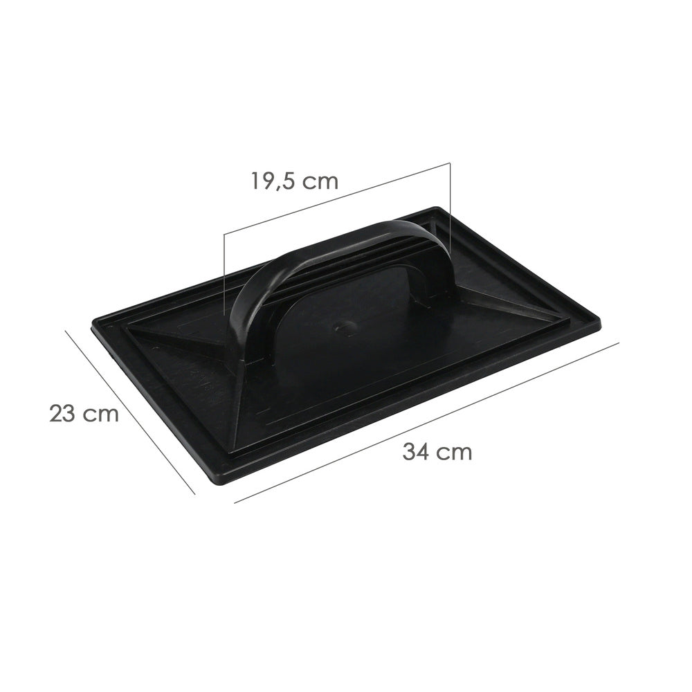 Plastic float 34x23 cm with black round handle and cells
