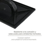 Plastic float 34x23 cm with black round handle and cells