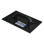 Plastic float 34x23 cm with black round handle and cells
