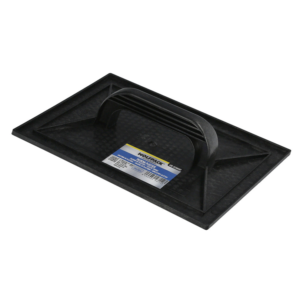 Plastic float 34x23 cm with black round handle and cells