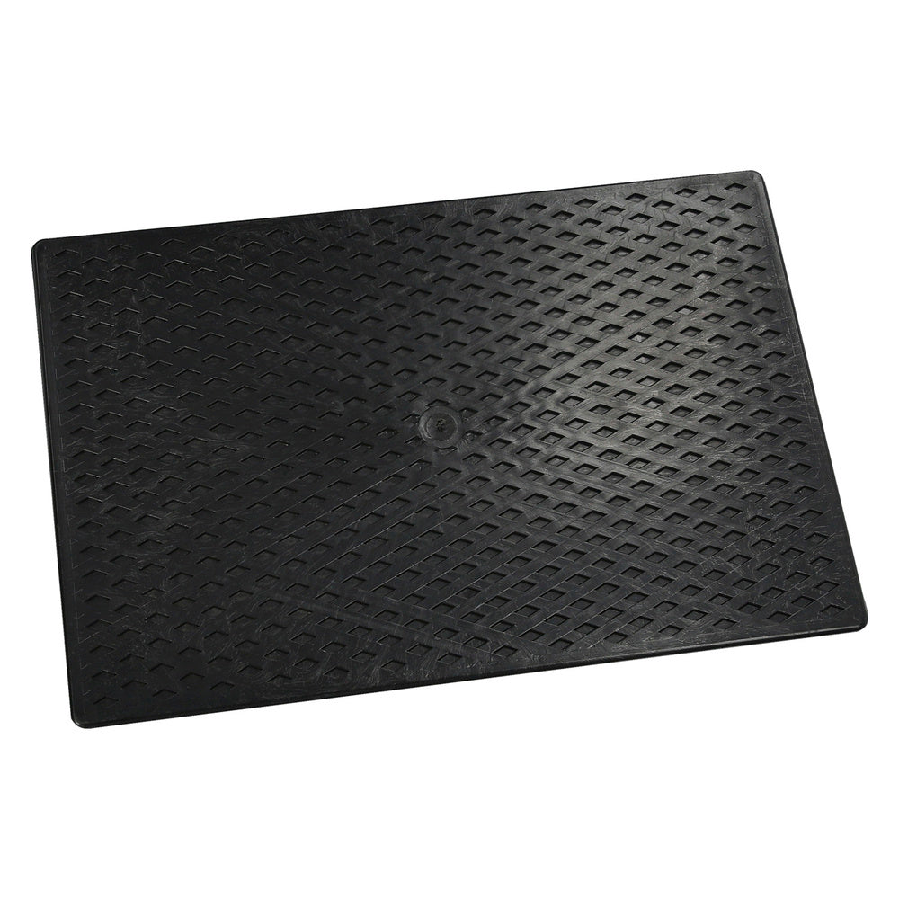 Plastic float 34x23 cm with black round handle and cells