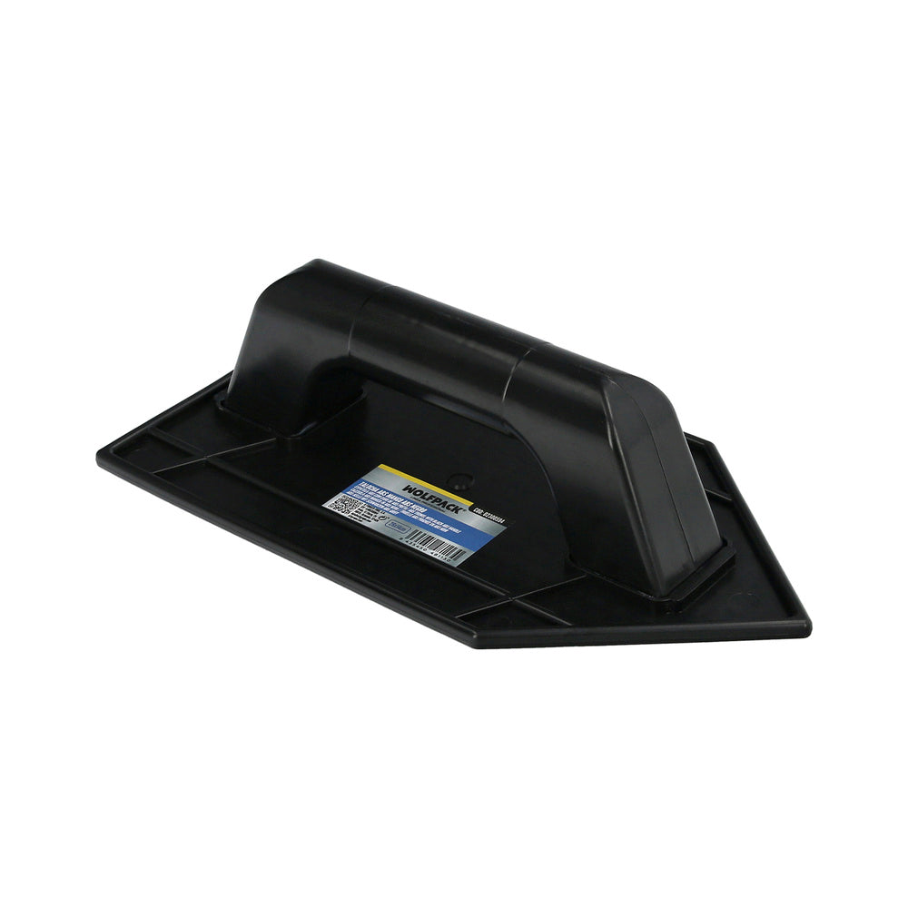 Plastic float with round handle, 26x14 cm, black, with cells