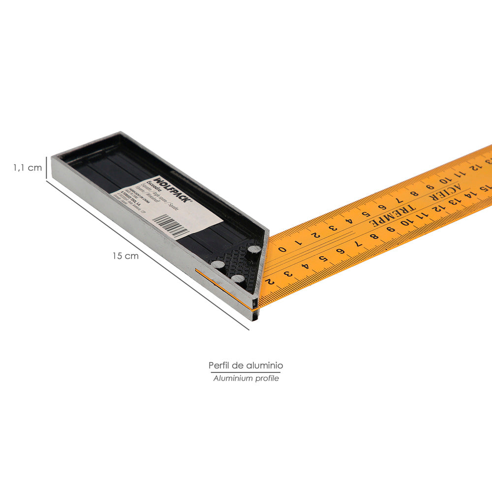 Esquadro metálico 400 mm esquadro de carpinteiro, esquadro de construção,