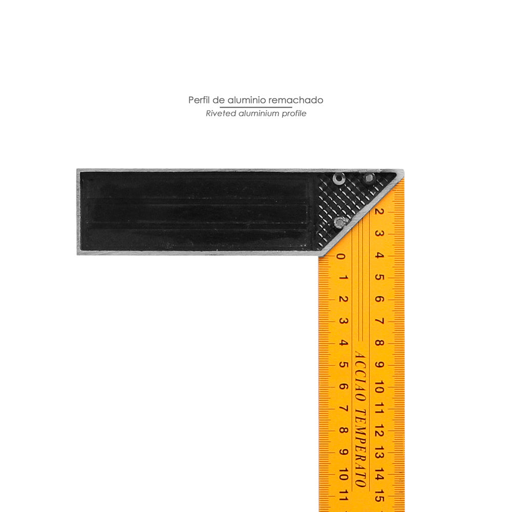 Esquadro metálico 400 mm esquadro de carpinteiro, esquadro de construção,