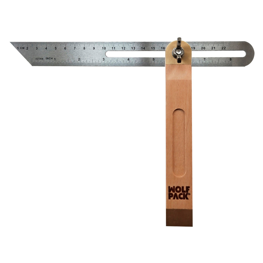 Escuadra medidora biselada con escala 22 cm falsa escuadra, escuadra biselada, escuadra de carpintero, escuadra combinada