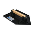 Talocha plástico punta mango madera 27x18 cm negro con alveolos.