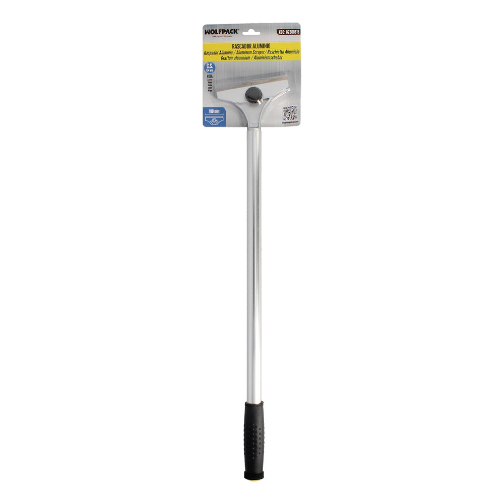 Raspador com cabo metálico e lâmina de 10 cm.