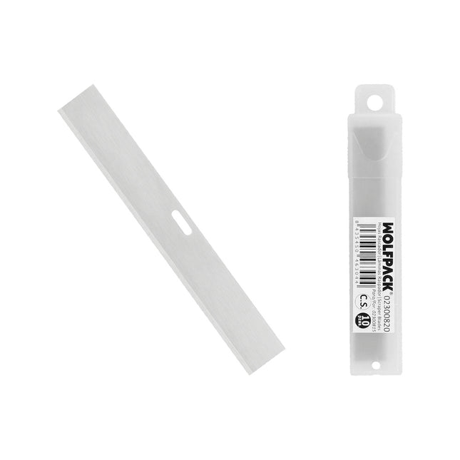 Hoja recambio rascador mango metálico 10 cm (estuche de 10 piezas)