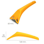 Yellow plastic glass scraper, 60 mm blade, ceramic hob scraper, glass scraper, ceramic hob scraper,