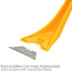 Yellow plastic glass scraper, 60 mm blade, ceramic hob scraper, glass scraper, ceramic hob scraper,