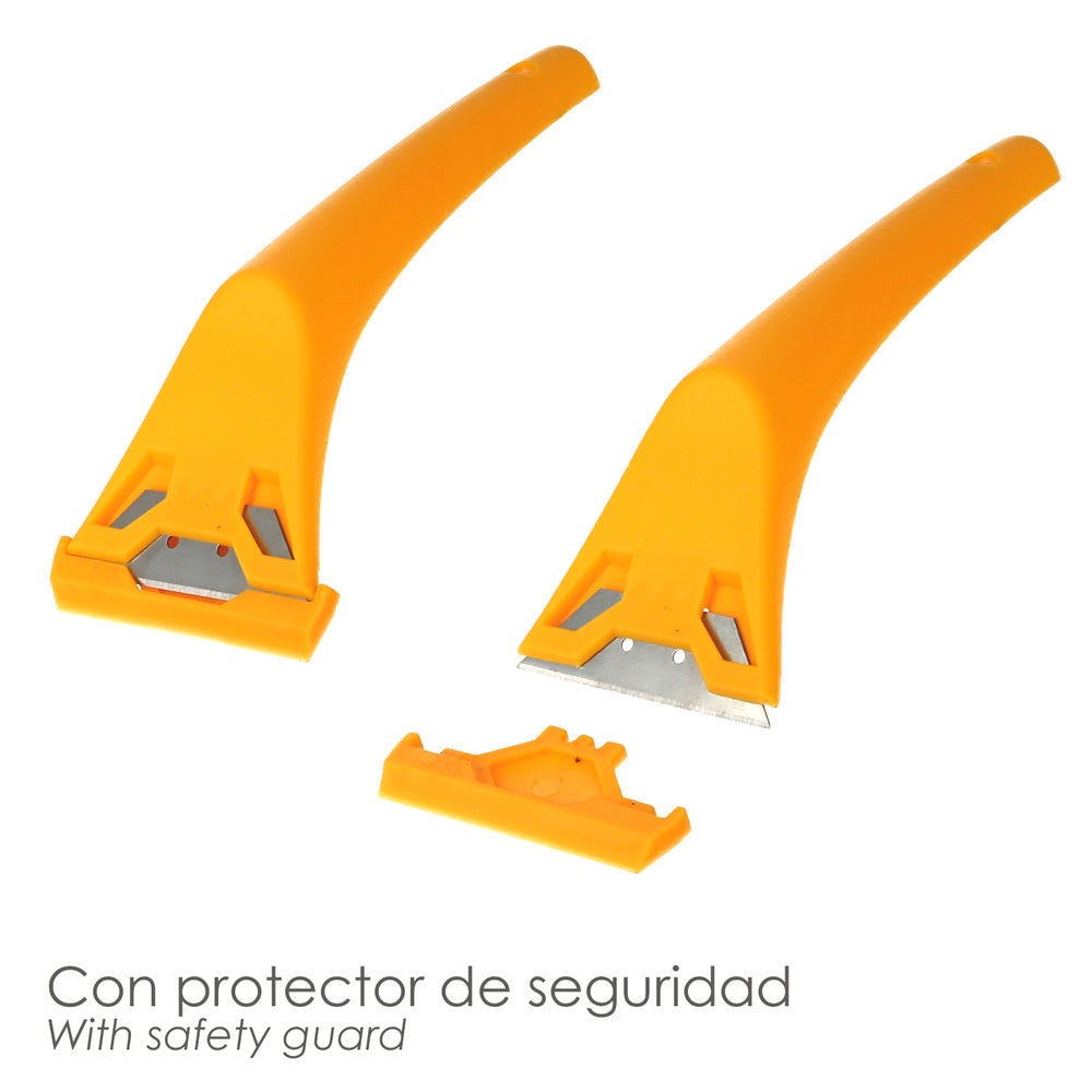 Yellow plastic glass scraper, 60 mm blade, ceramic hob scraper, glass scraper, ceramic hob scraper,