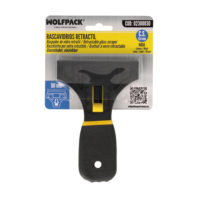 Rascavidrios profesional retractil mango soft touch hoja 90 mm