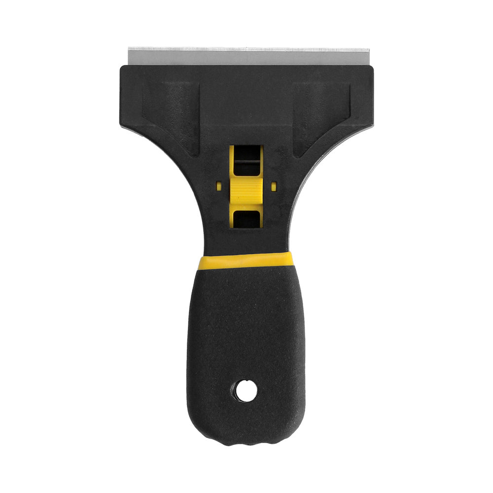Retractable professional glass scraper soft touch handle 90 mm blade
