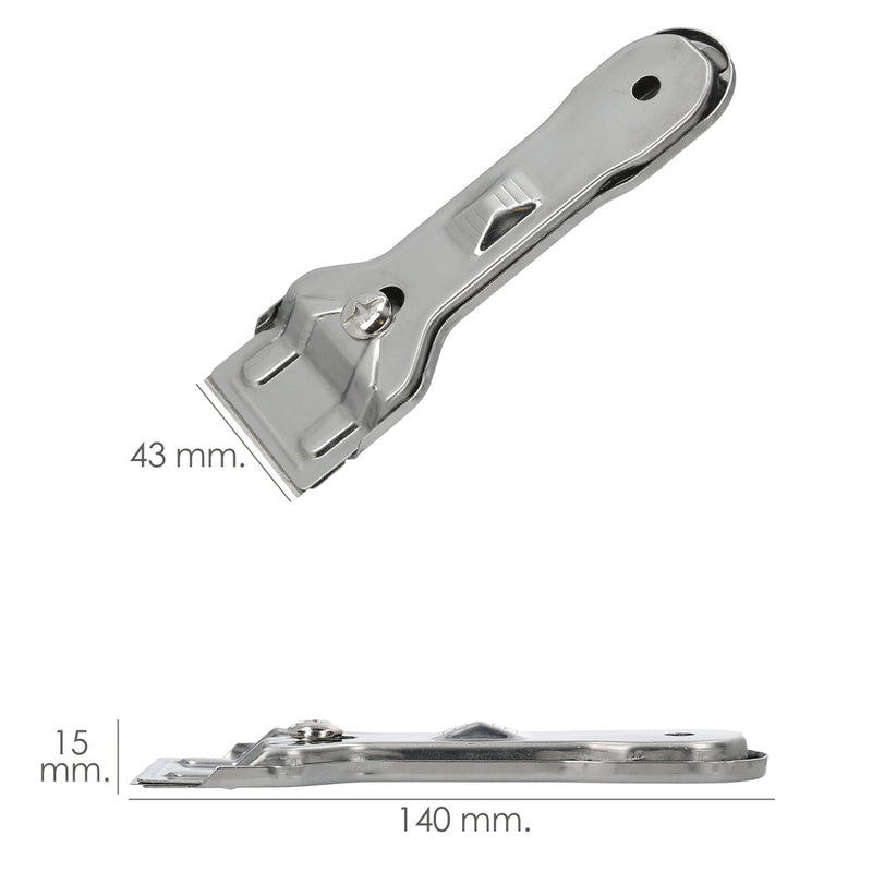 Rascavidrios plástico amarillo hoja 43 mm. rasqueta vitroceramica, rascador vidrio, rascador vitroceramica,