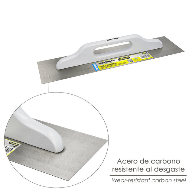 Llana acero grande 480x130 mm