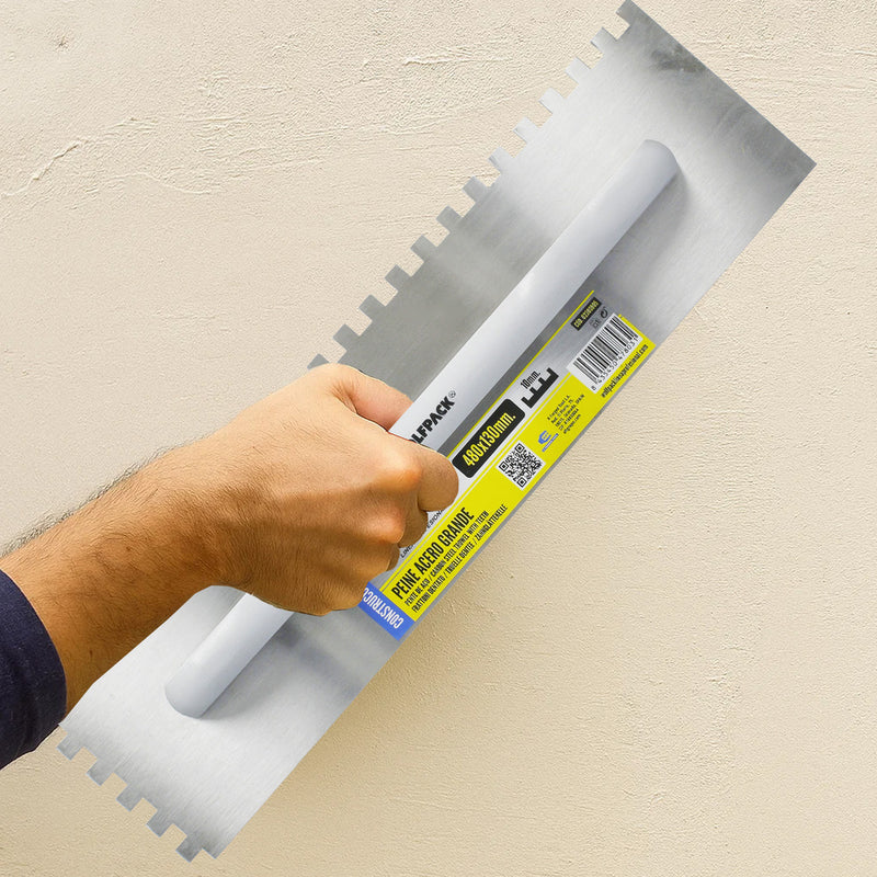 Peine acero grande 480x130 mm. dientes 10 mm