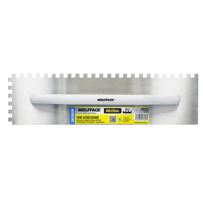 Peine acero grande 480x130 mm. dientes 10 mm