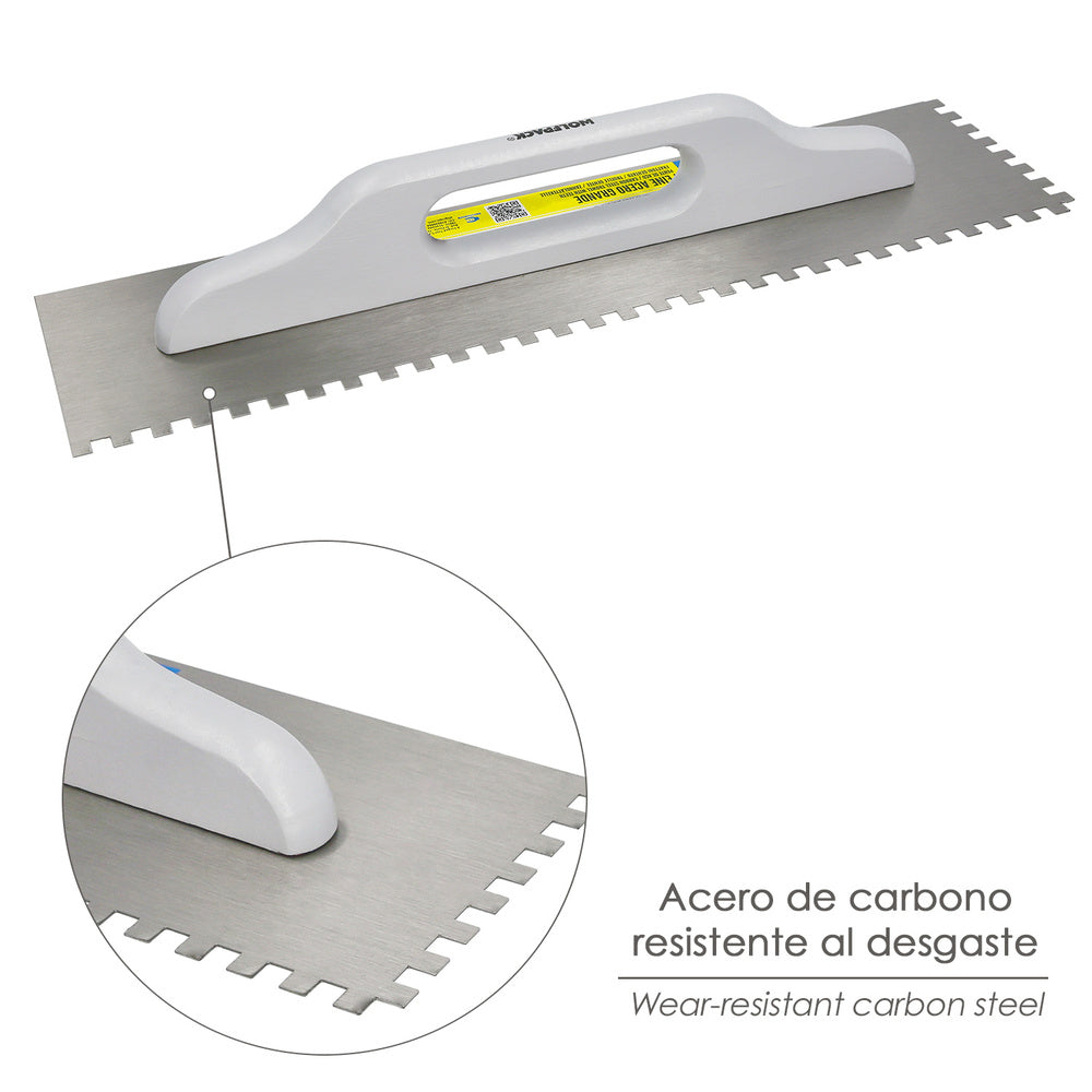 Large steel comb 480x130 mm, 8 mm teeth