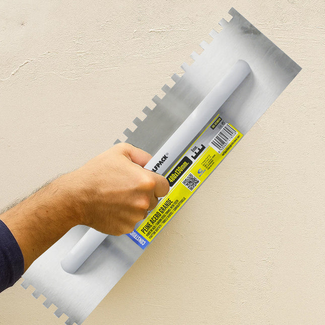 Peine acero grande 480x130 mm. dientes de 8 mm