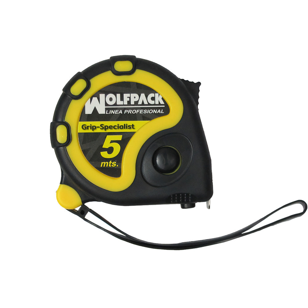 Tape measure 5 meters with brake Wolfpack special grip