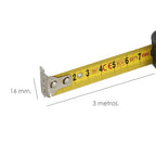Flexometro gummy grip con doble freno longitud 3 metros ancho 16 mm magnetico.metro medición, metro magnetico, hogar, bricolaje