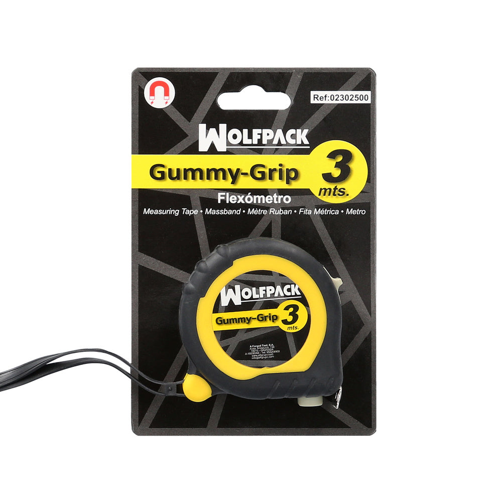 Flexometro gummy grip con doble freno longitud 3 metros ancho 16 mm magnetico.metro medición, metro magnetico, hogar, bricolaje