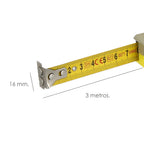 Flexómetro magnético amarillo con freno  3 metros / 16 mm