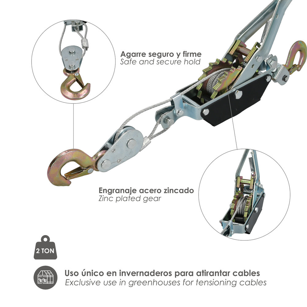 Greenhouse cable tensioners 2 tons