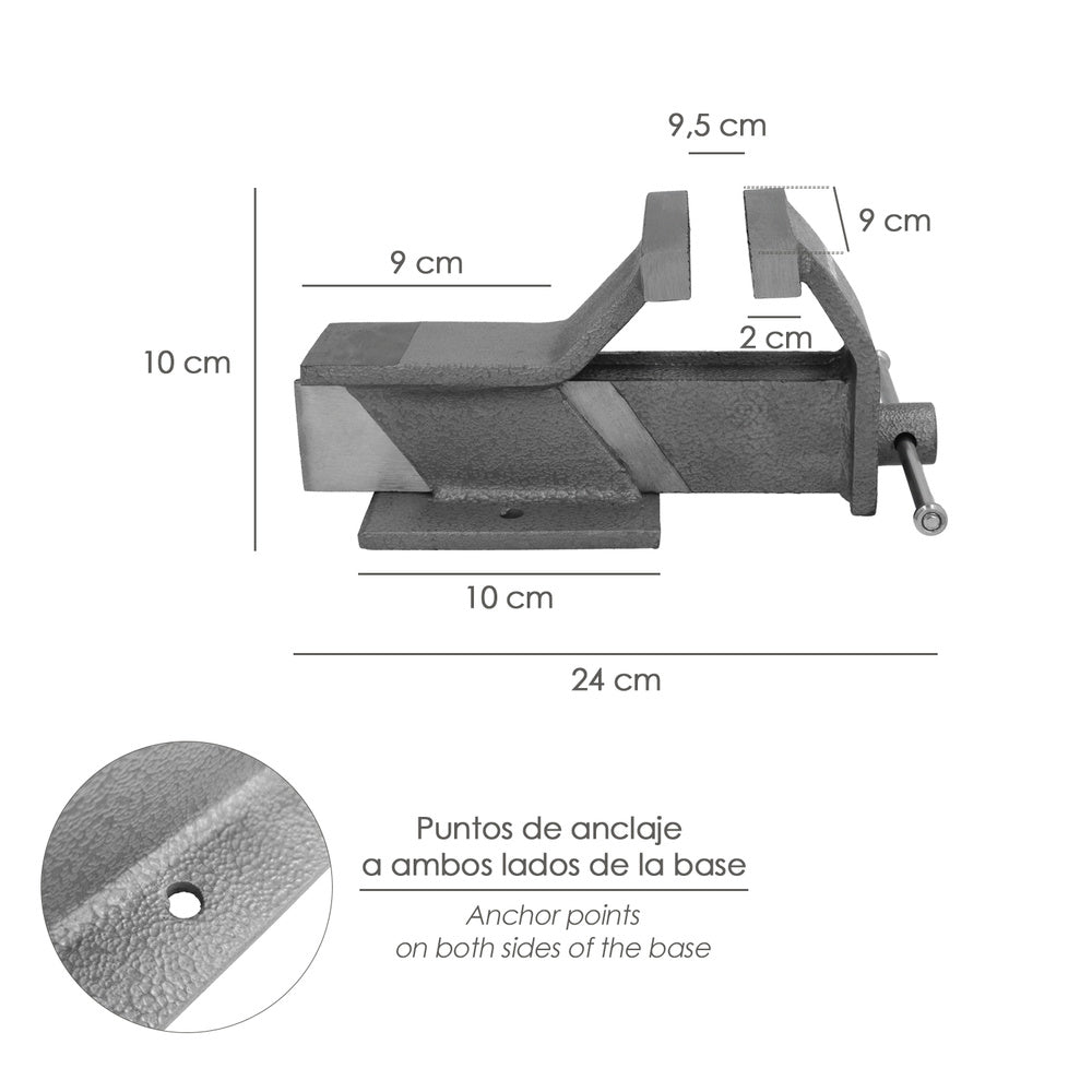 80mm steel bench vise, clamping vise, bench clamp