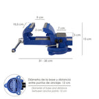 Heavy-duty swiveling bench vise 105mm rotary table vise, fastening screw, bench clamp, pipe vise