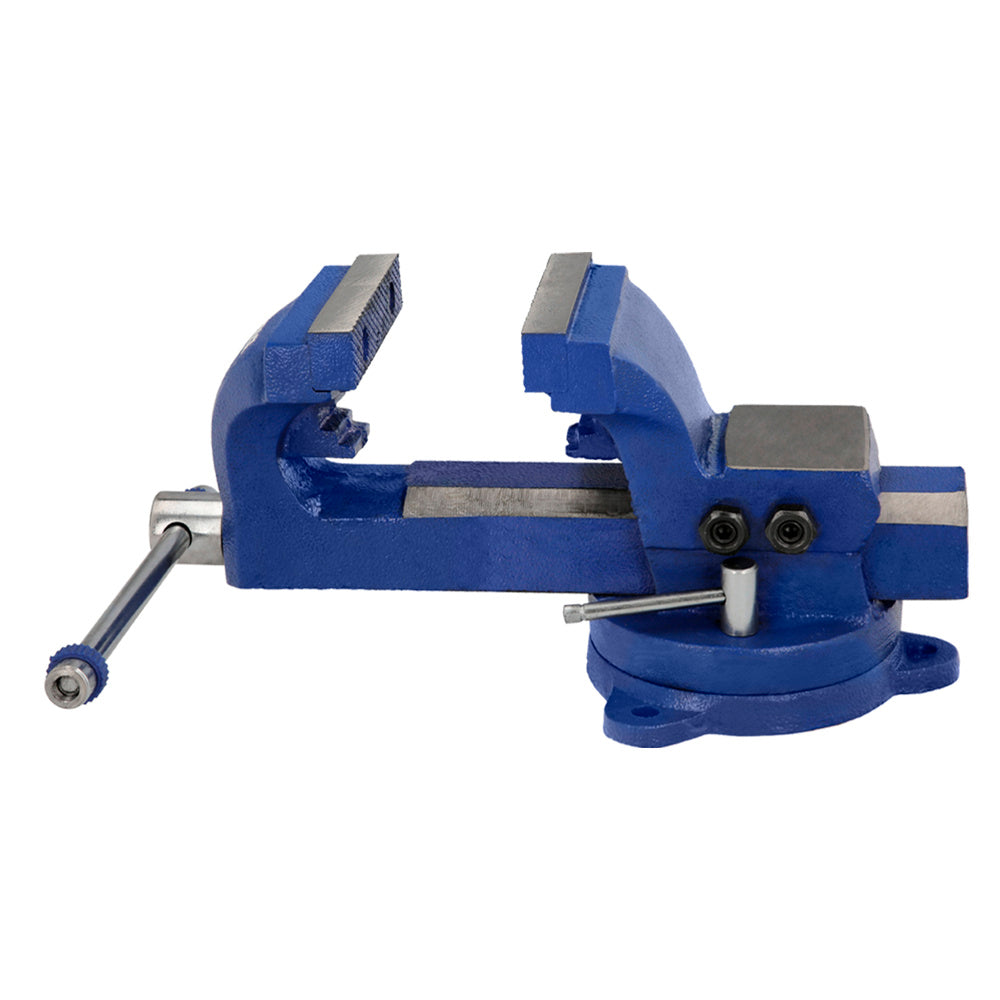 Torno de bancada giratório reforçado de 105 mm, também pode ser utilizado como torno de mesa, torno de fixação, grampo de bancada ou torno para tubos.